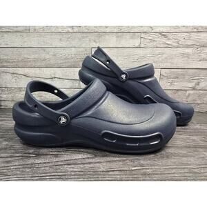 Crocs Bistro Clog Mens Size 14 Navy Blue Slip Resistant Work Shoes Chef Nurse
